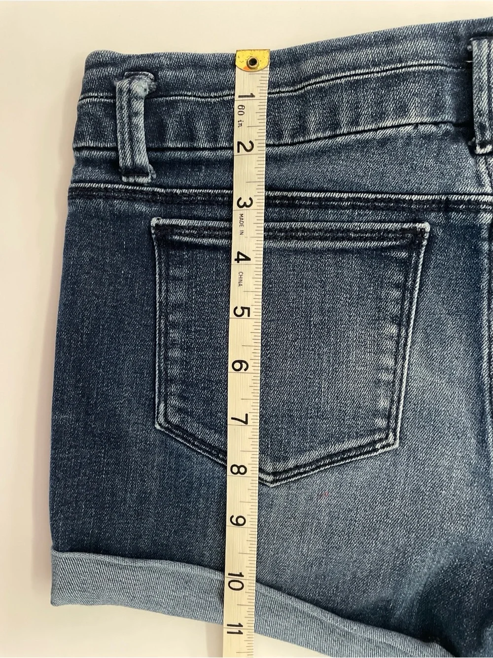 Candie's Dark Wash Low Rise Cuffed Jean Shorts Size 5
